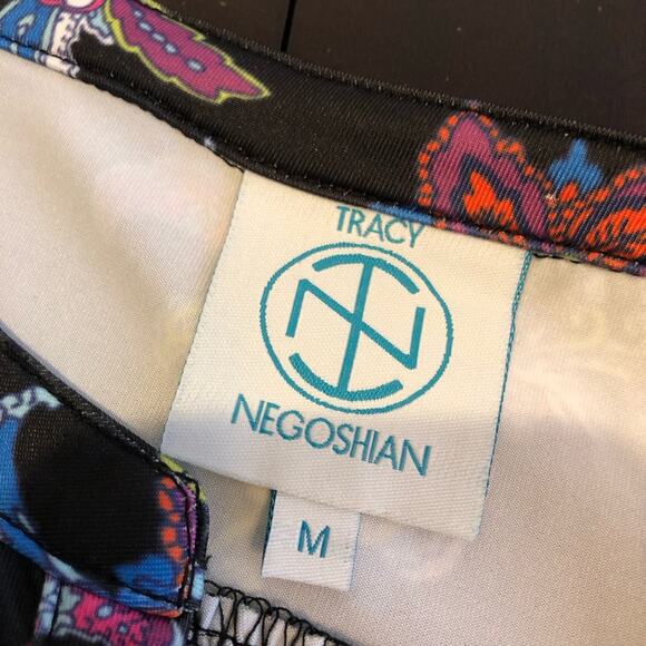 Tracy Negoshian Tiana Black Paisley floral shift dress size Medium NWT - Picture 10 of 16